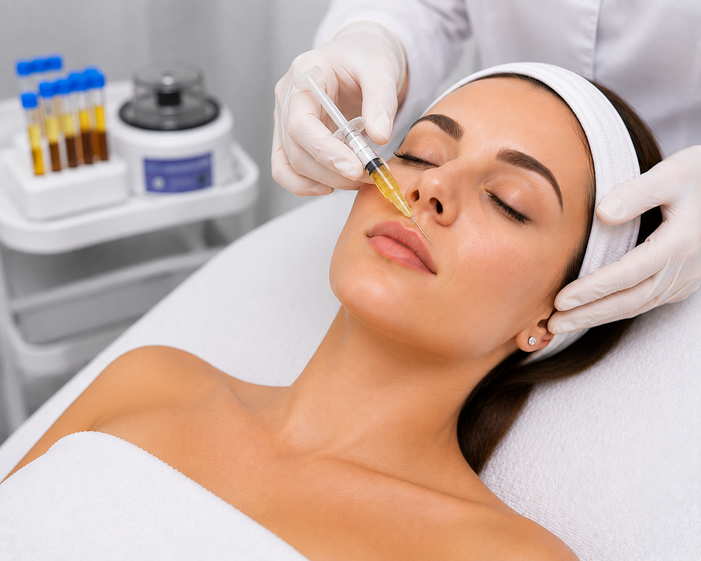 Practitioner performing PRP Therapy